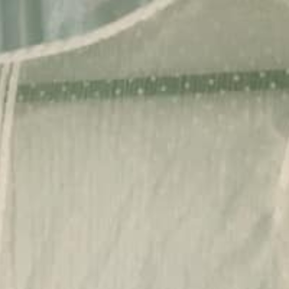 Sheer Long-Sleeved Angel White Polka Dot Blouse - Picture 4 of 4